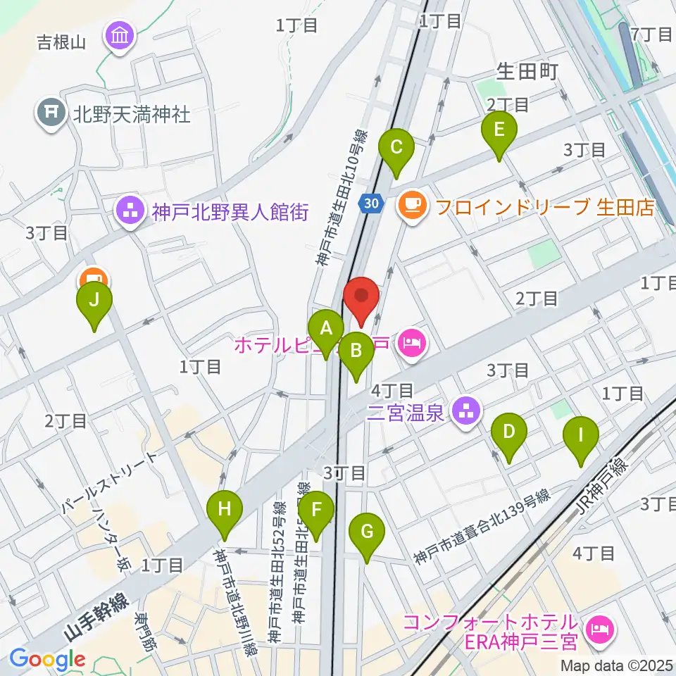 ブリーズ楽器周辺のコンビニエンスストア一覧地図