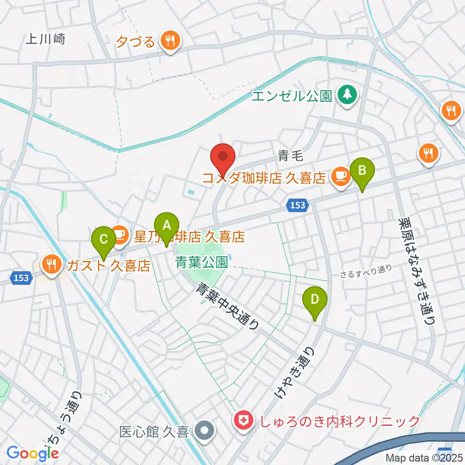 久喜ピアノ調律サービス周辺のコンビニエンスストア一覧地図