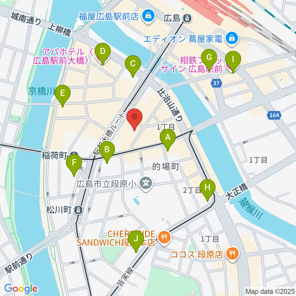 ミュージックライフTAO広島店周辺のコンビニエンスストア一覧地図