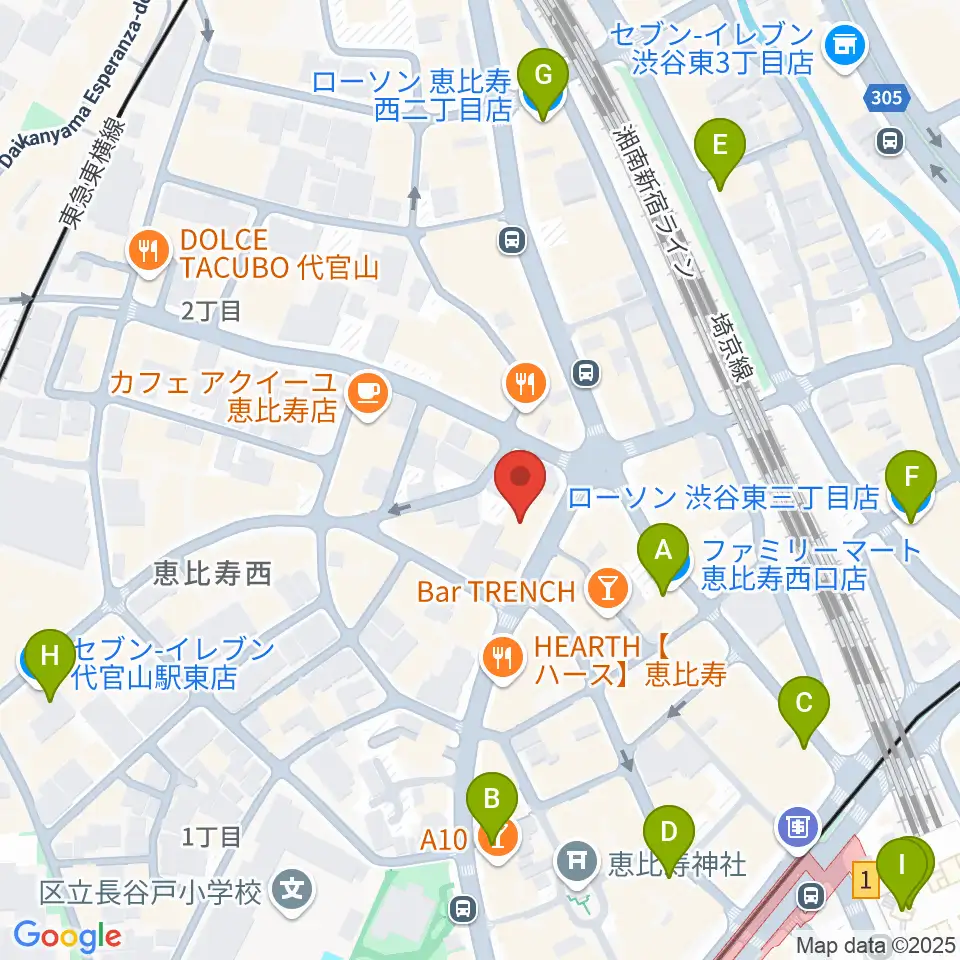 古賀弦楽器周辺のコンビニエンスストア一覧地図