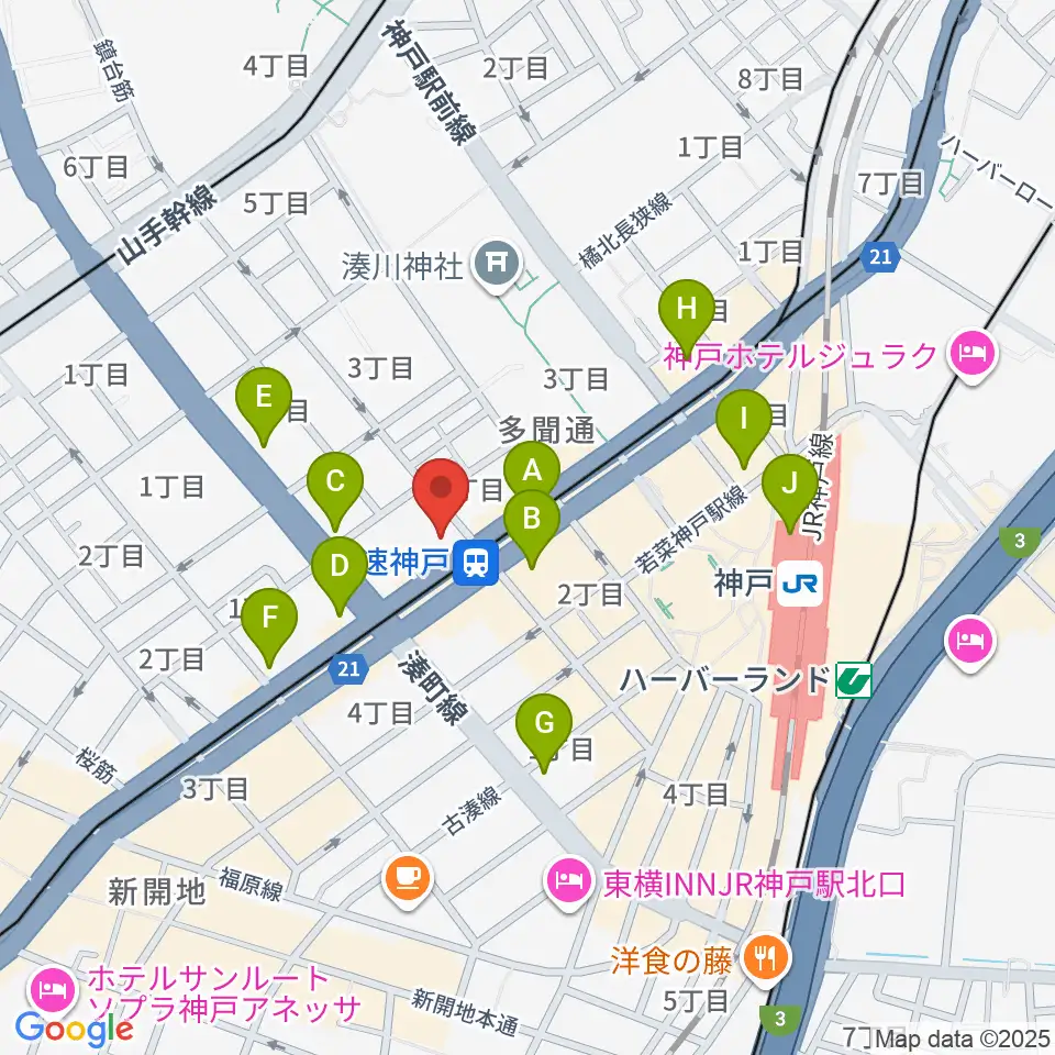 まる福楽器店周辺のコンビニエンスストア一覧地図