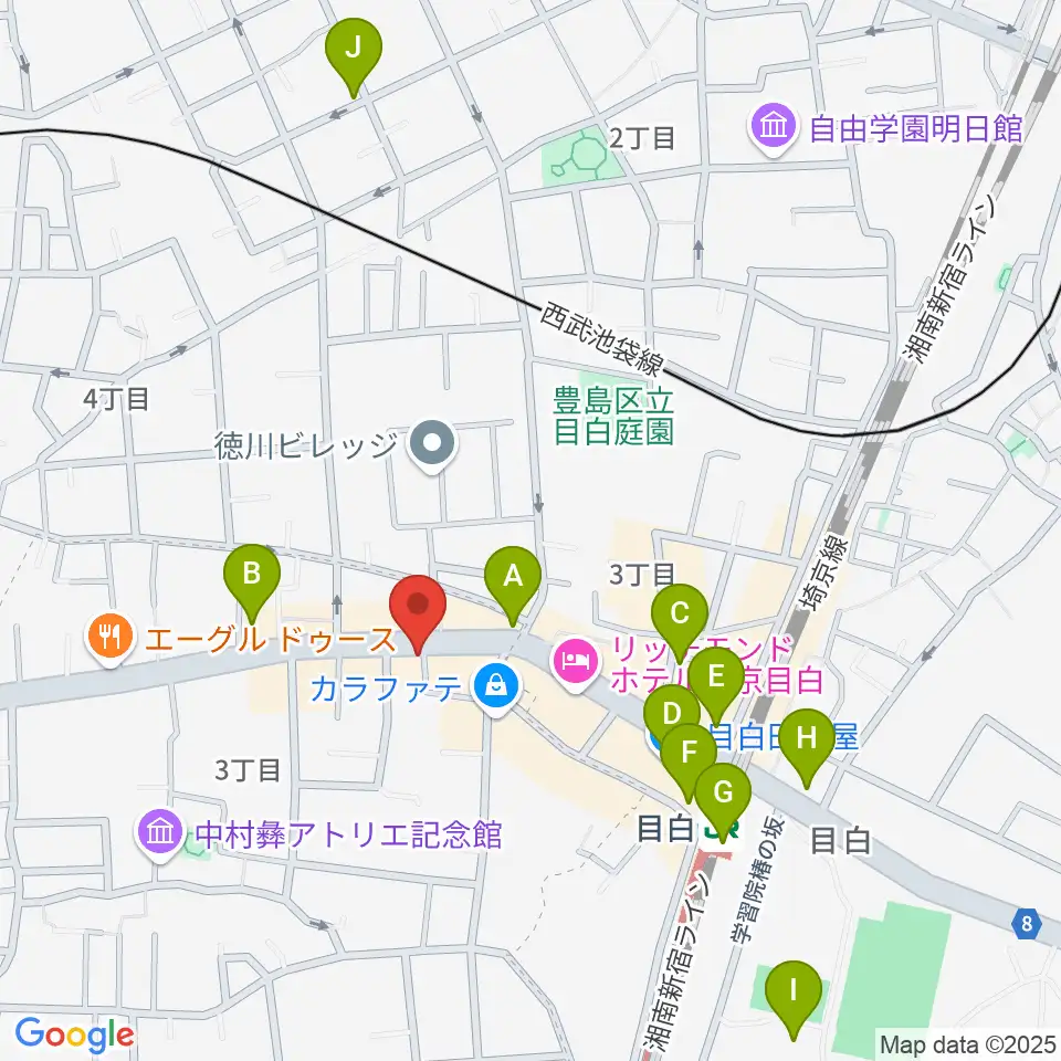 株式会社目白周辺のコンビニエンスストア一覧地図