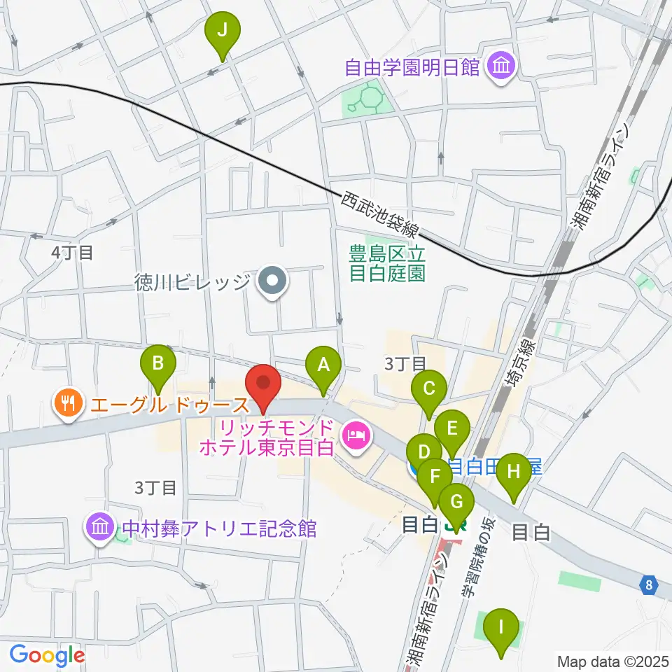 株式会社目白周辺のコンビニエンスストア一覧地図