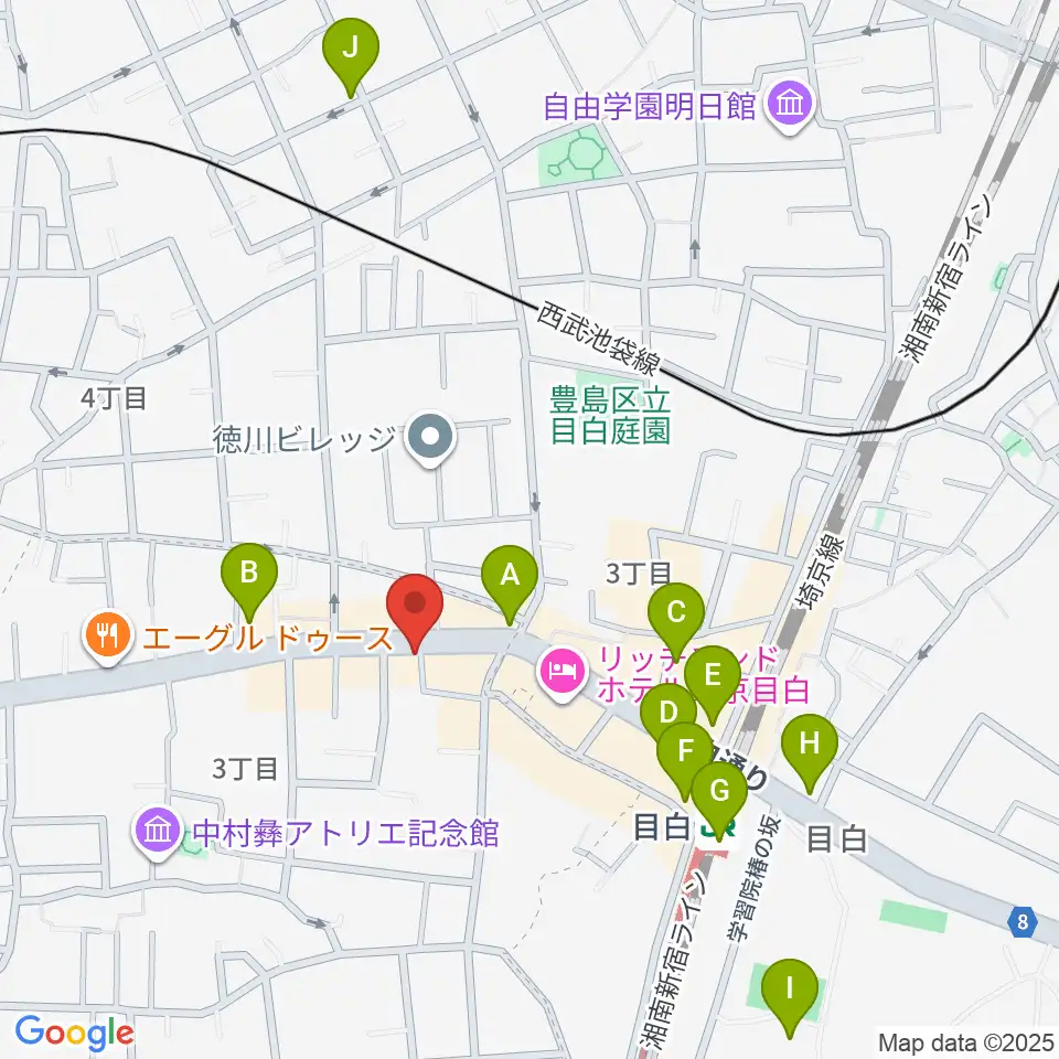 株式会社目白周辺のコンビニエンスストア一覧地図