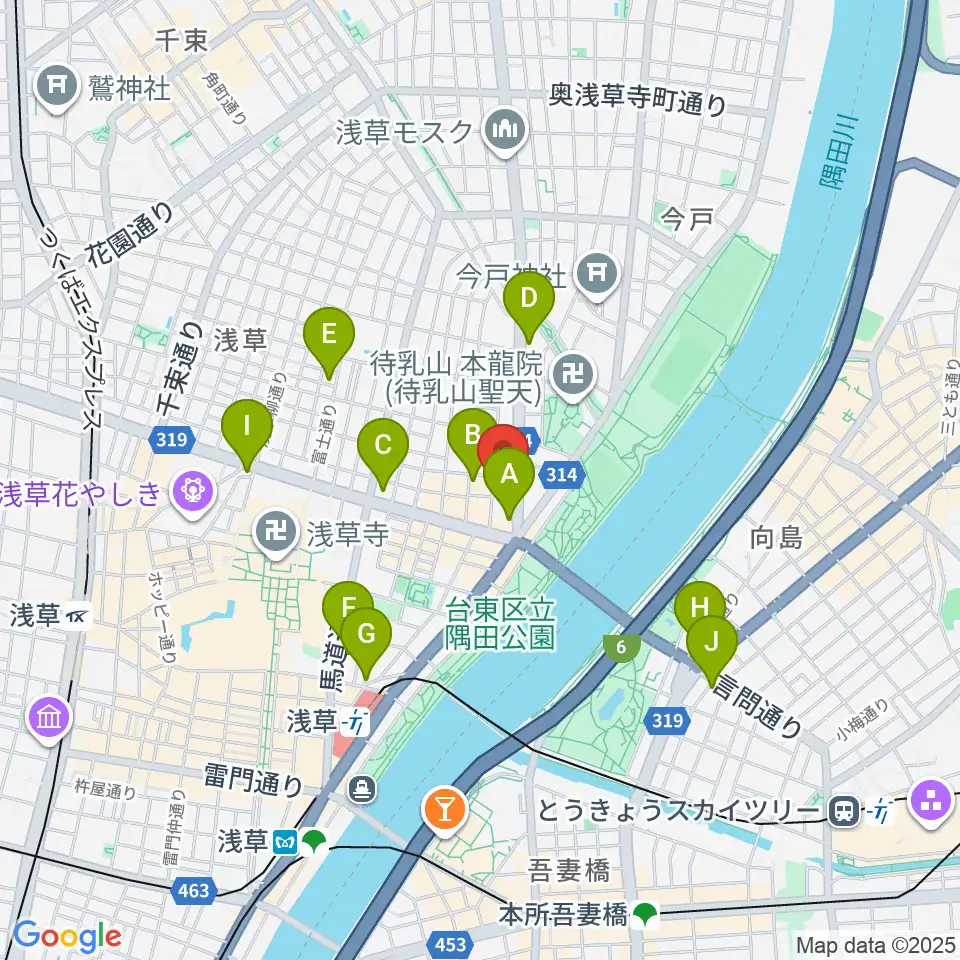 宮本卯之助商店周辺のコンビニエンスストア一覧地図