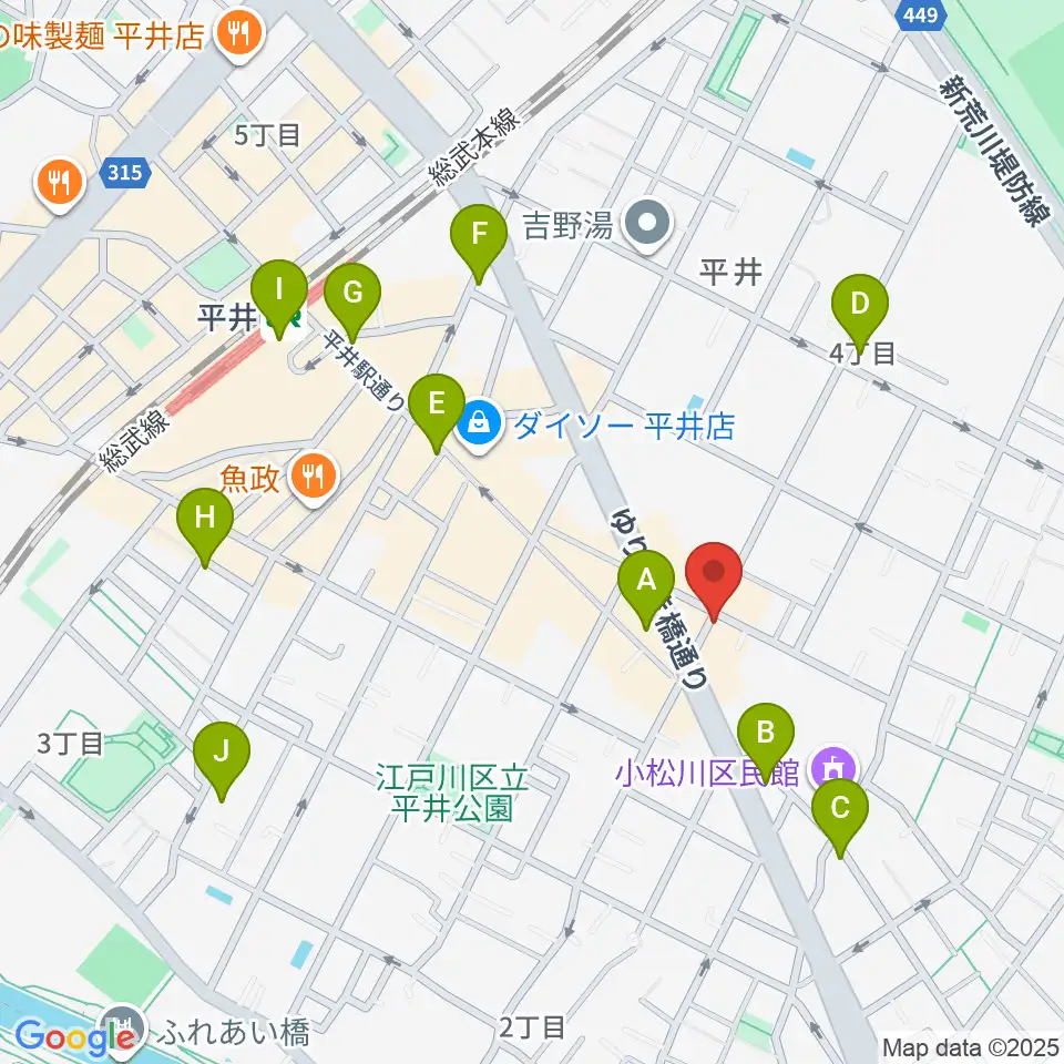 向山楽器店周辺のコンビニエンスストア一覧地図