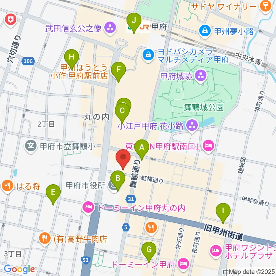 内藤楽器本店周辺のコンビニエンスストア一覧地図