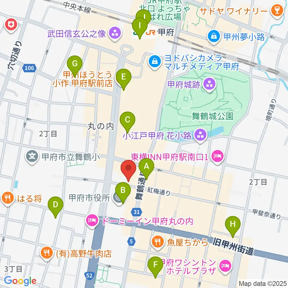 内藤楽器本店周辺のコンビニエンスストア一覧地図