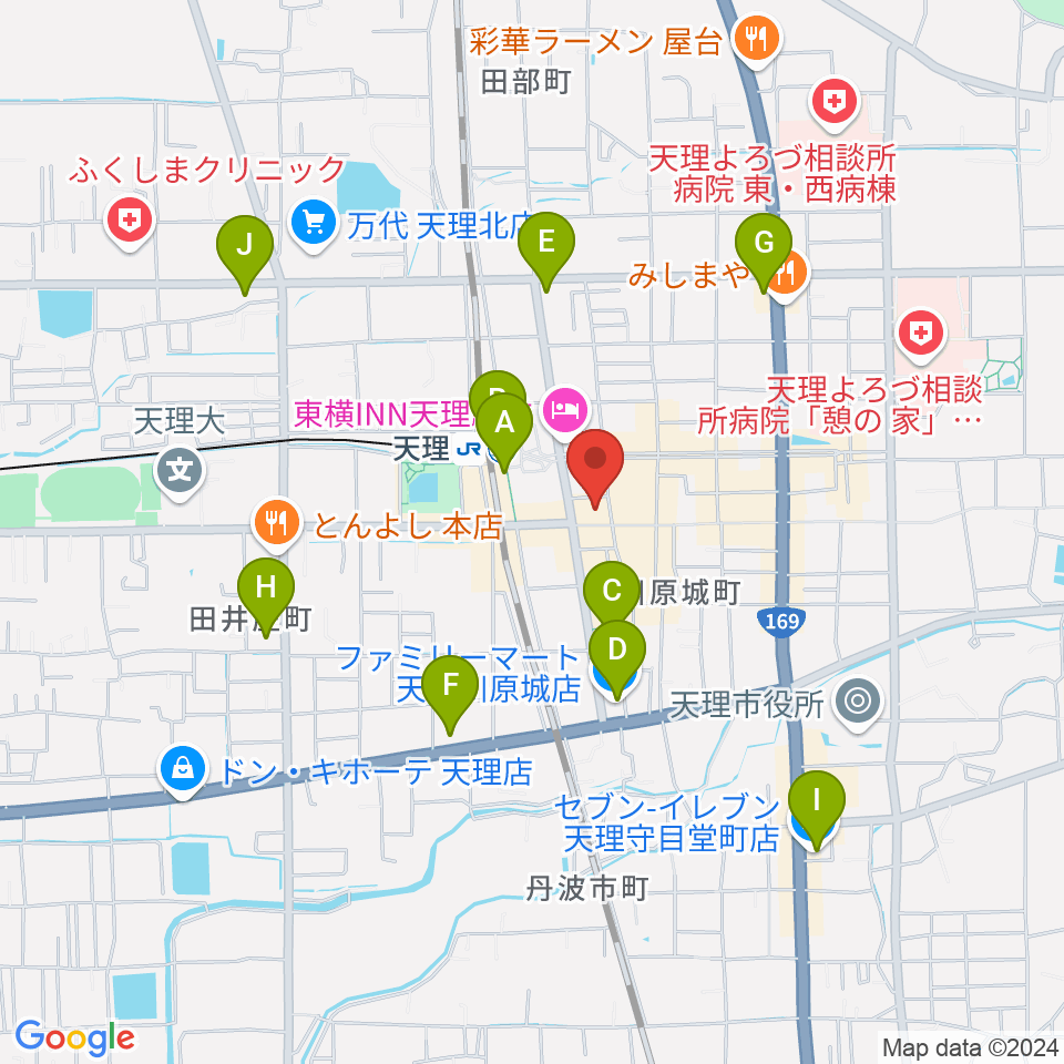 雅楽器 たなかや周辺のコンビニエンスストア一覧地図