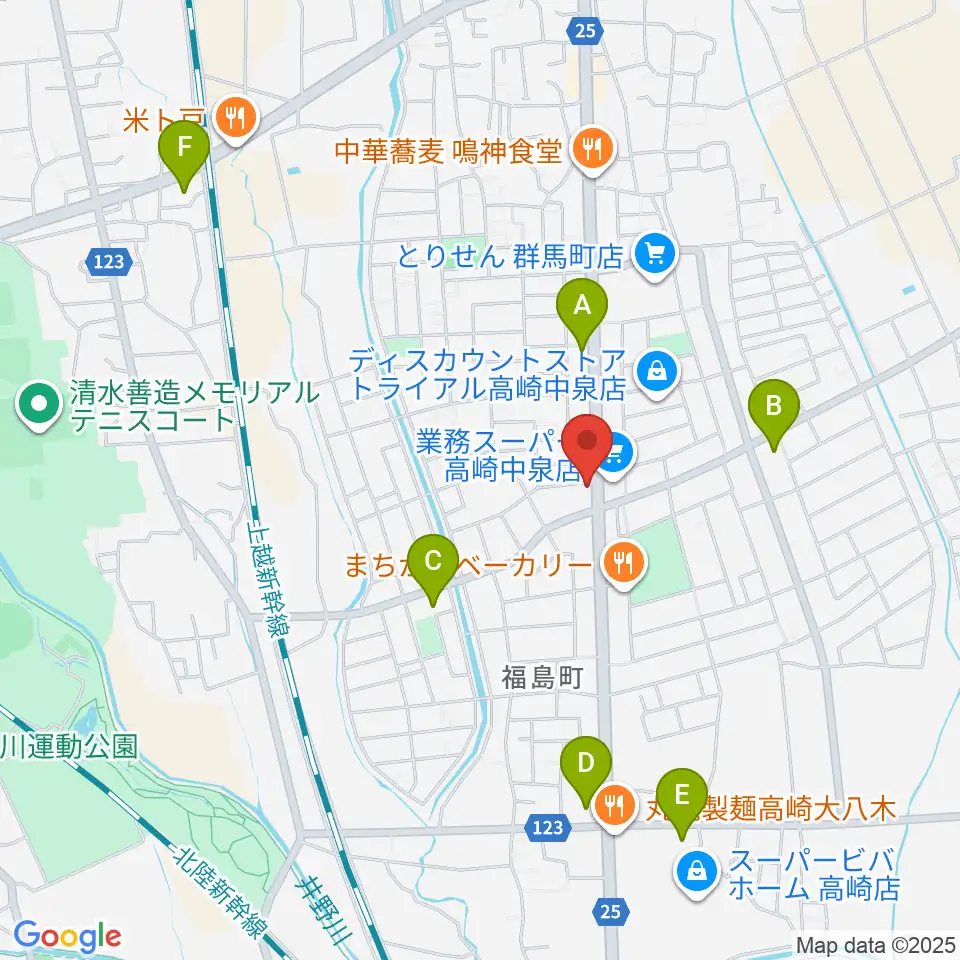 オカダ楽器周辺のコンビニエンスストア一覧地図