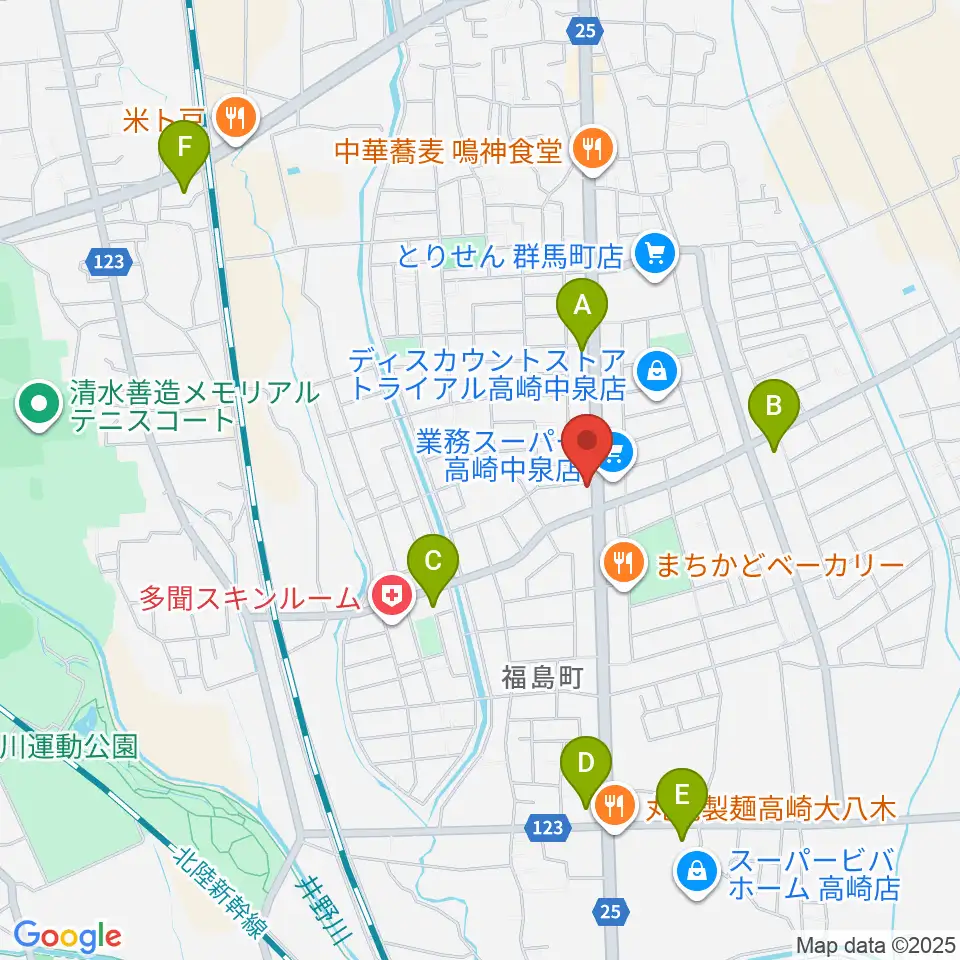 オカダ楽器周辺のコンビニエンスストア一覧地図