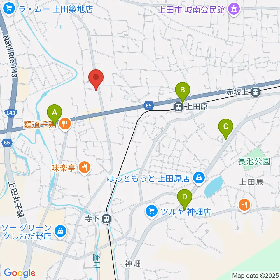 五味和楽器店 上田本店周辺のコンビニエンスストア一覧地図