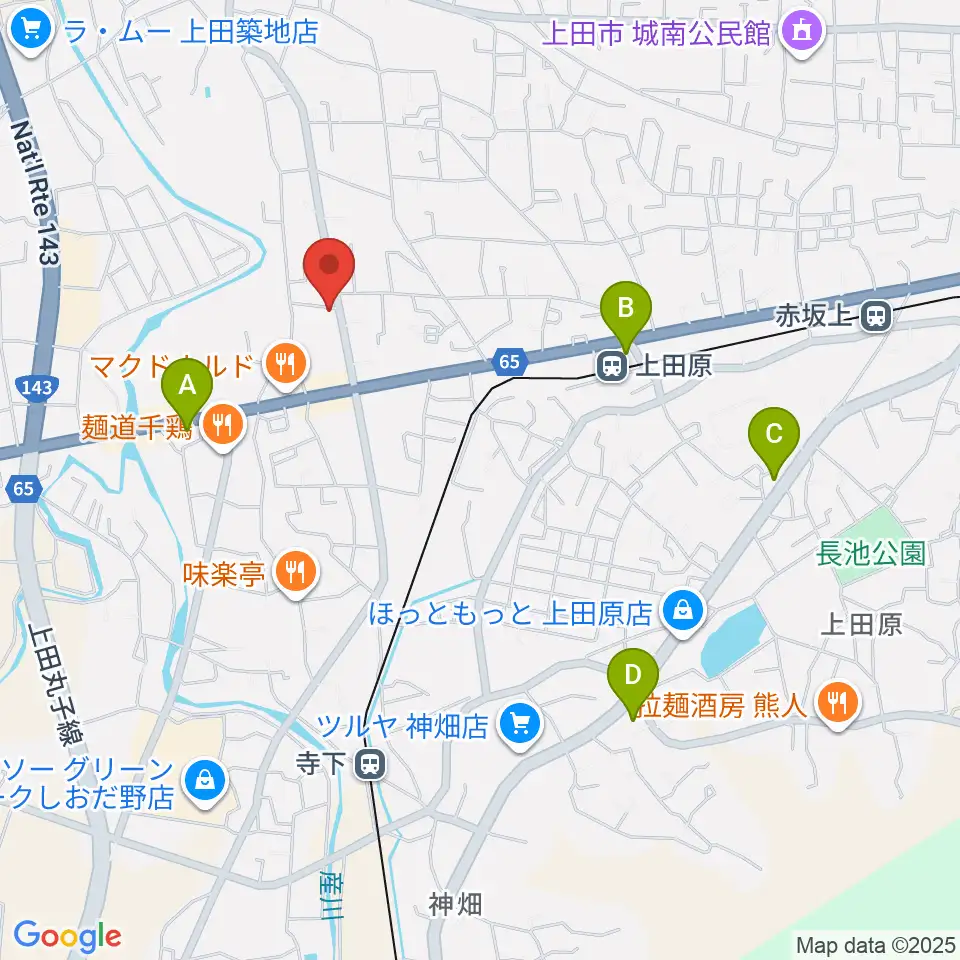 五味和楽器店 上田本店周辺のコンビニエンスストア一覧地図