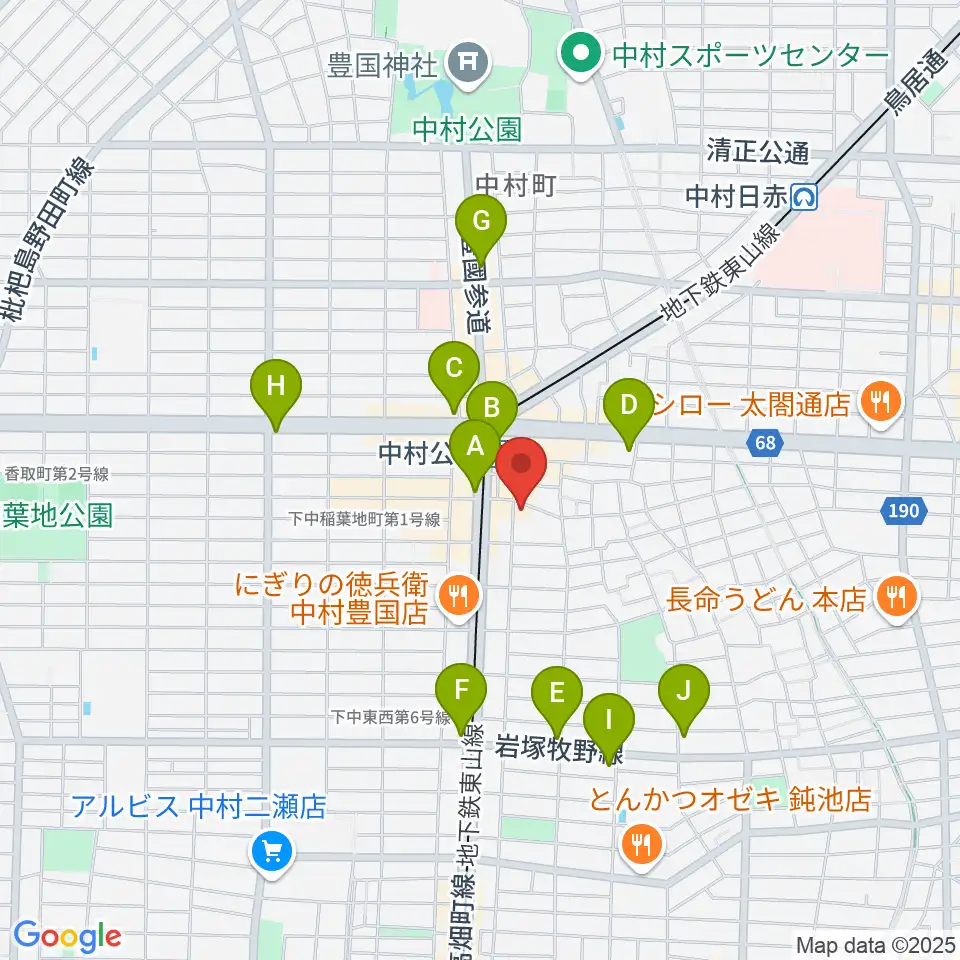 音羽屋三味線店周辺のコンビニエンスストア一覧地図