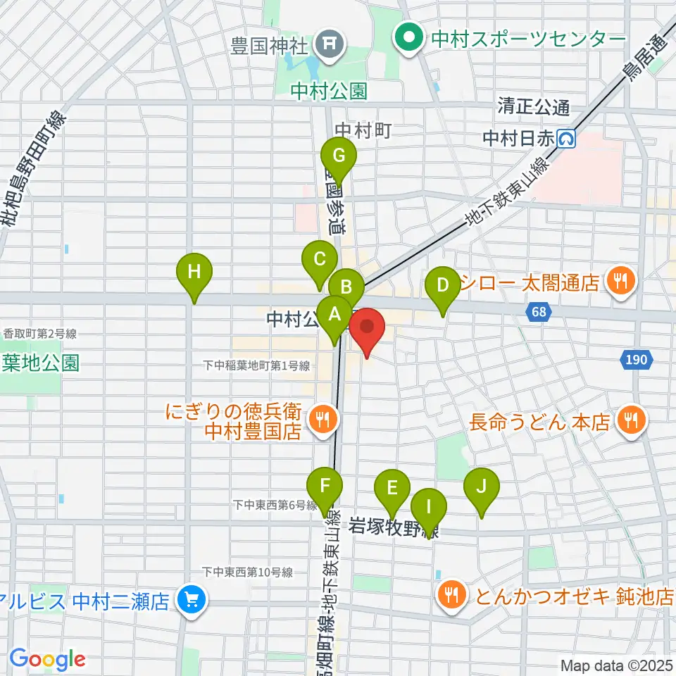 音羽屋三味線店周辺のコンビニエンスストア一覧地図