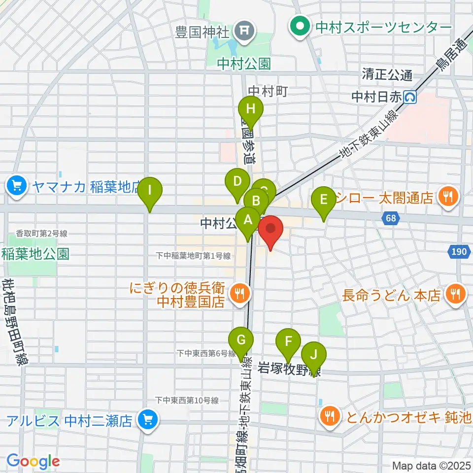 音羽屋三味線店周辺のコンビニエンスストア一覧地図