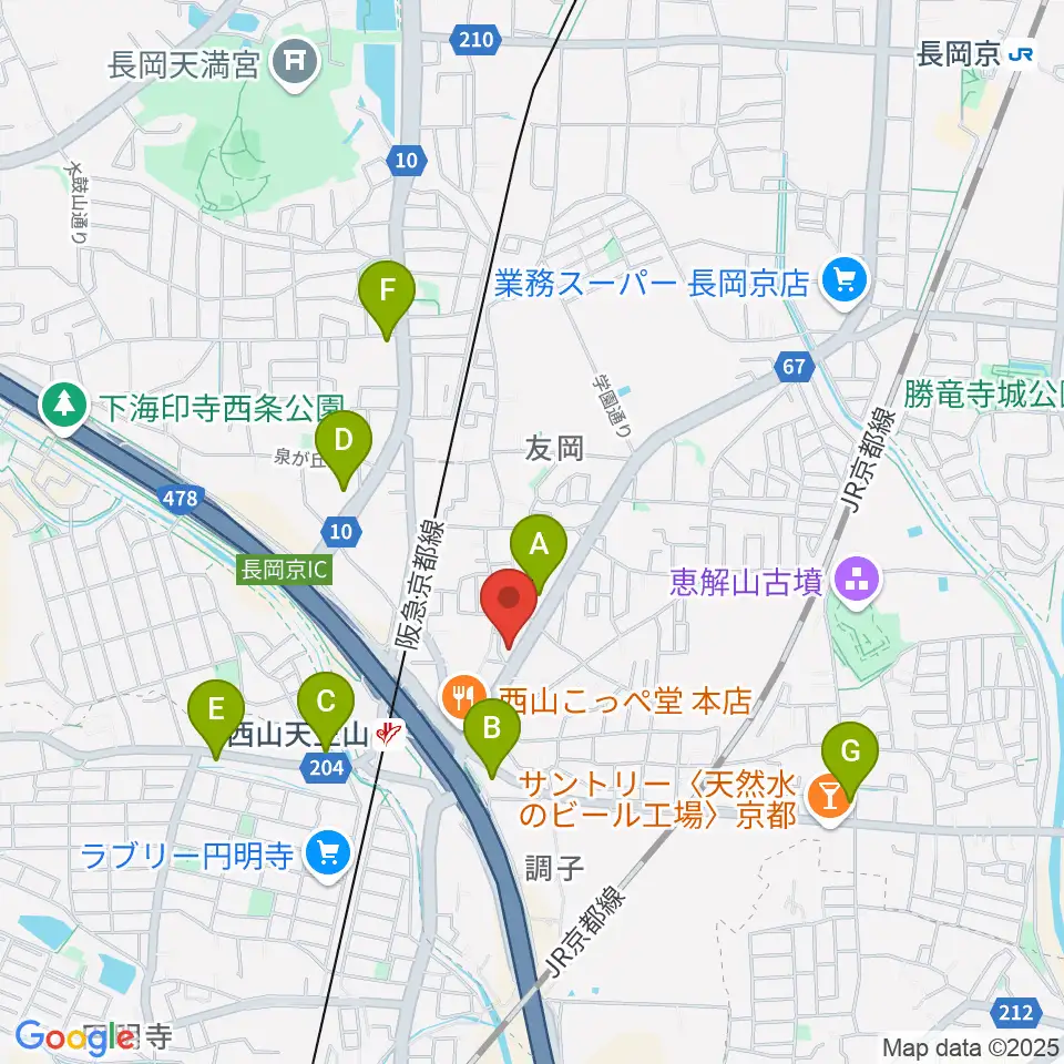 パナムジカ周辺のコンビニエンスストア一覧地図