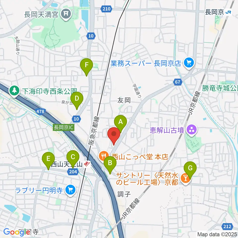 パナムジカ周辺のコンビニエンスストア一覧地図
