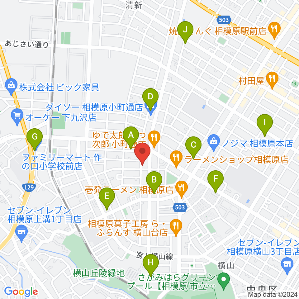 PIANO PROGRESS周辺のコンビニエンスストア一覧地図