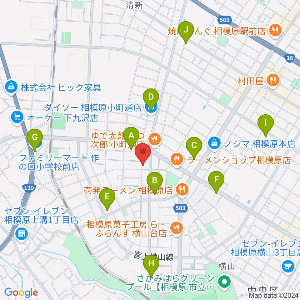 PIANO PROGRESS周辺のコンビニエンスストア一覧地図