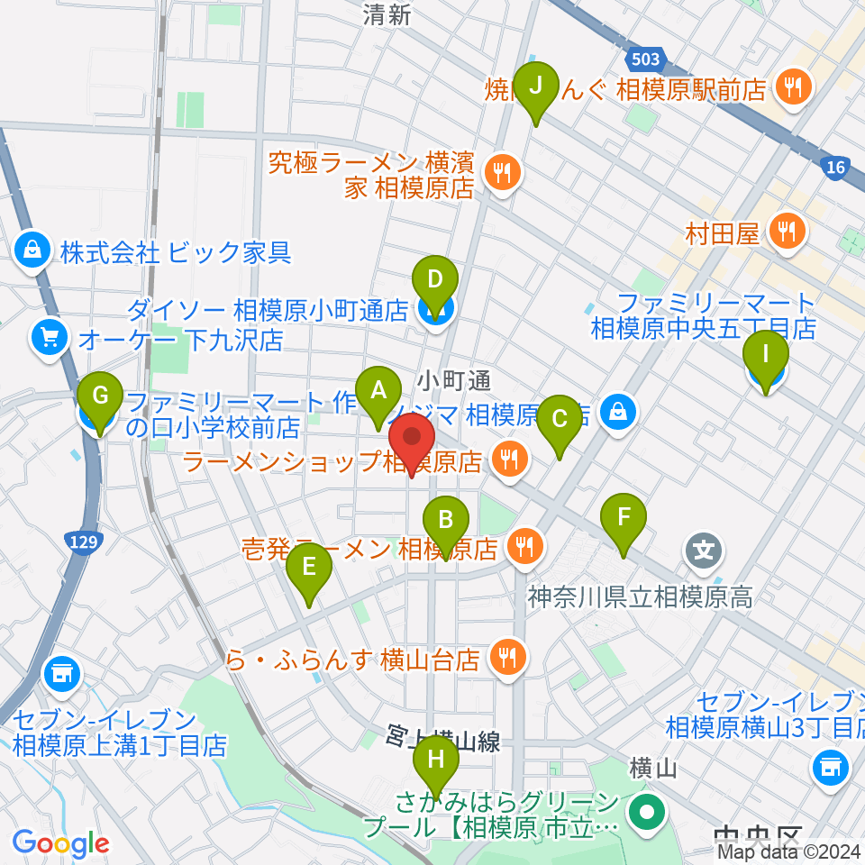 PIANO PROGRESS周辺のコンビニエンスストア一覧地図