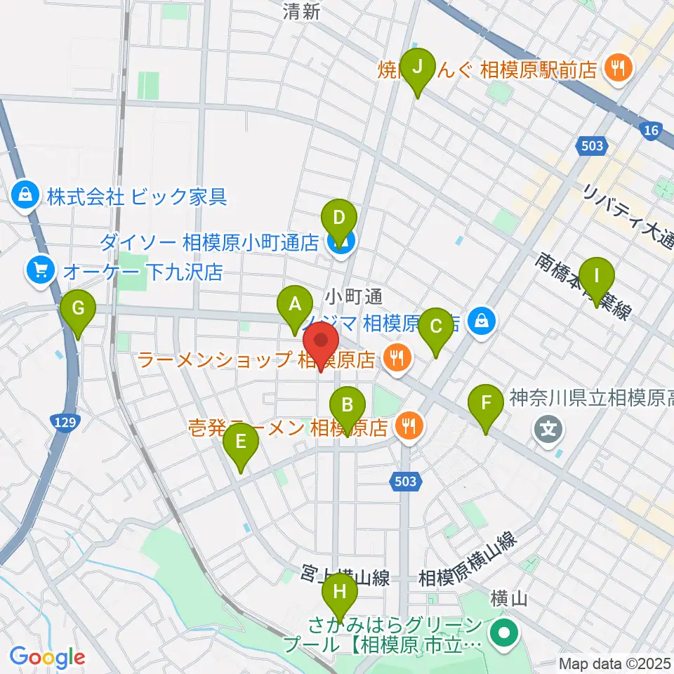 PIANO PROGRESS周辺のコンビニエンスストア一覧地図