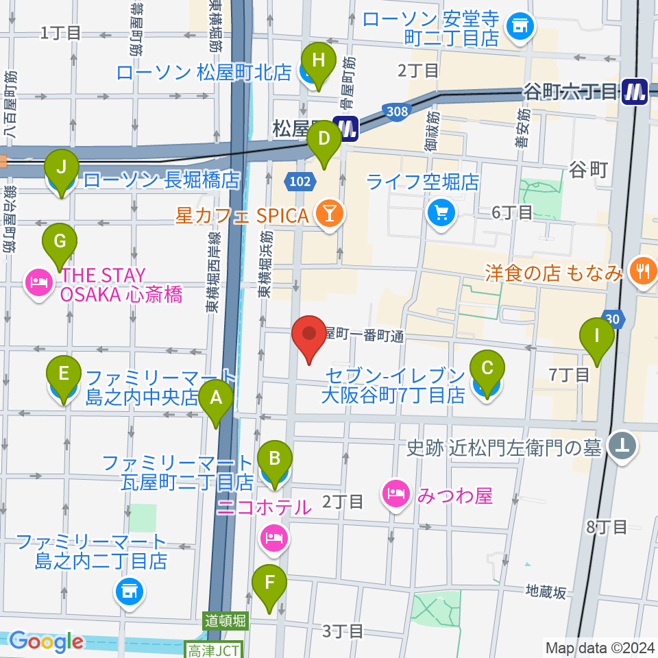 ピアノプラッツ周辺のコンビニエンスストア一覧地図