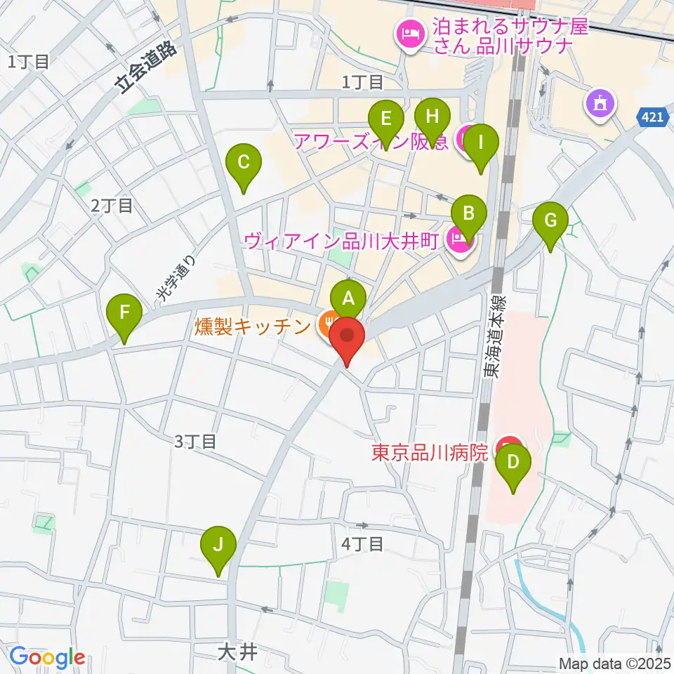 シブヤ楽器店周辺のコンビニエンスストア一覧地図