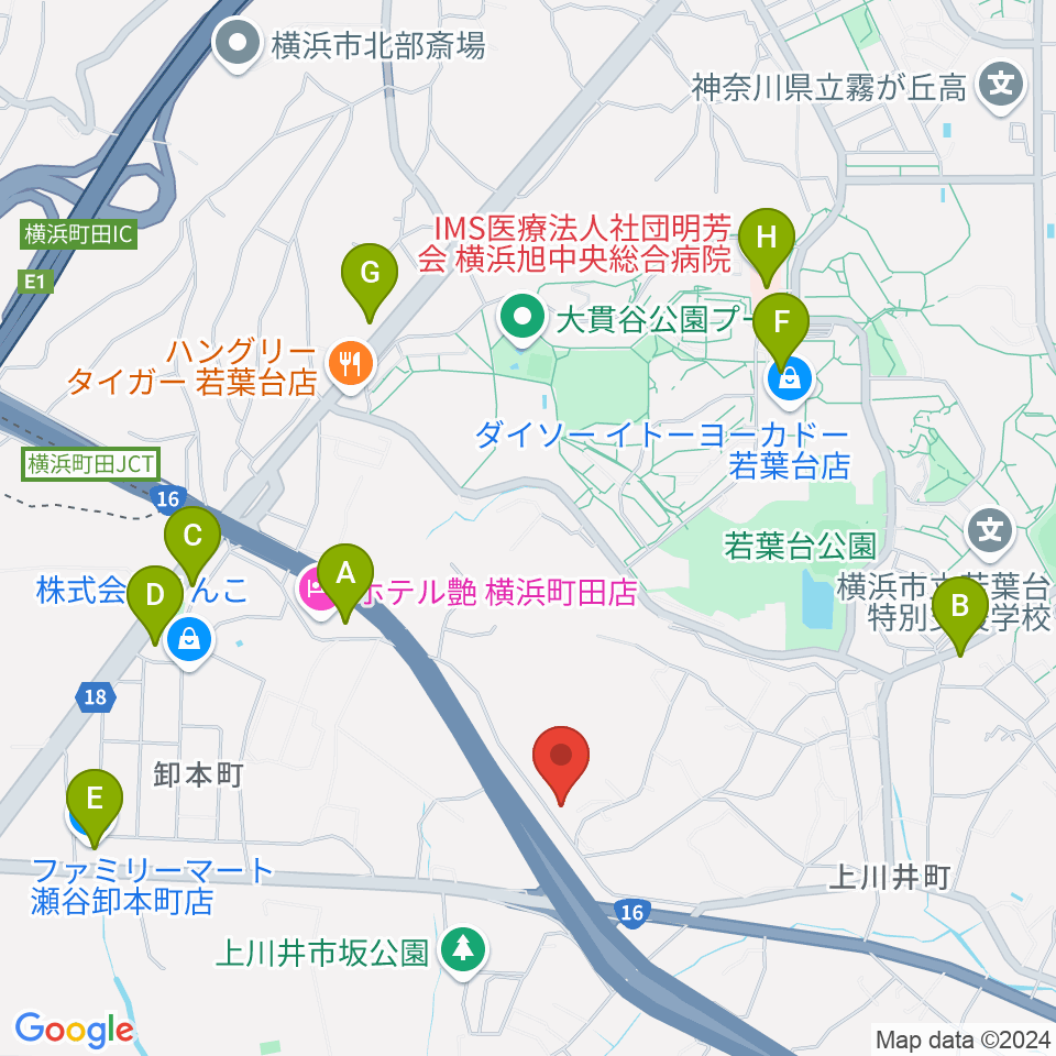 エスケーピアノサービス周辺のコンビニエンスストア一覧地図