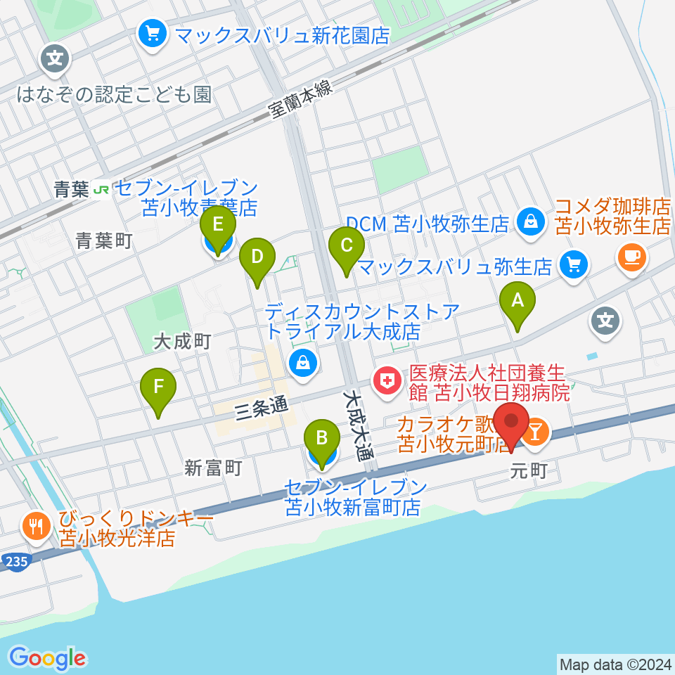 サウンドフィールド周辺のコンビニエンスストア一覧地図