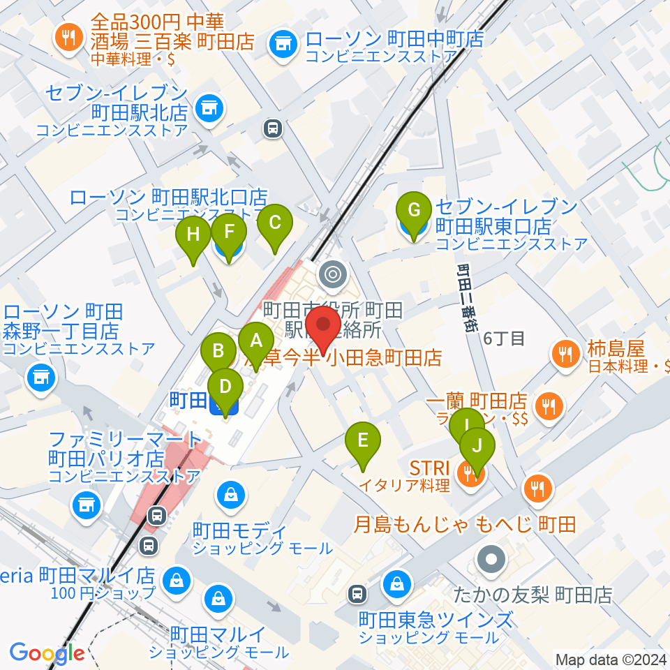 鈴木楽器本店周辺のコンビニエンスストア一覧地図