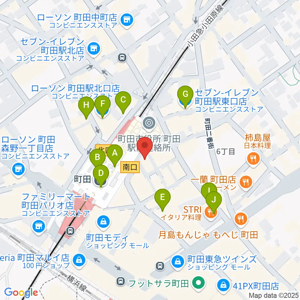 鈴木楽器本店周辺のコンビニエンスストア一覧地図