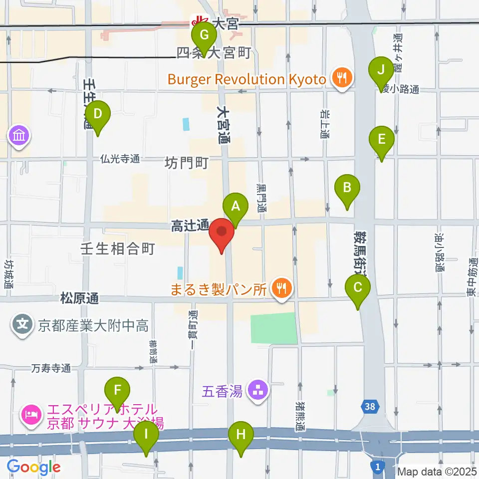太鼓センター TAIKO-LAB京都周辺のコンビニエンスストア一覧地図