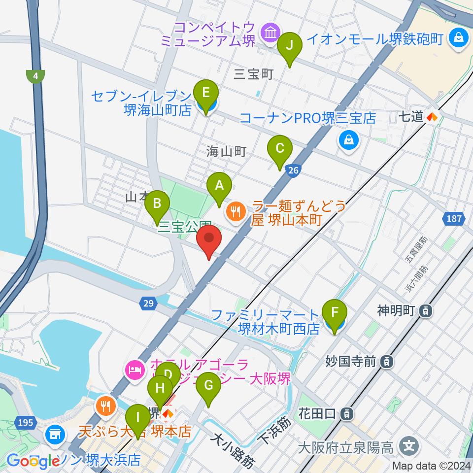 タケモトピアノ周辺のコンビニエンスストア一覧地図