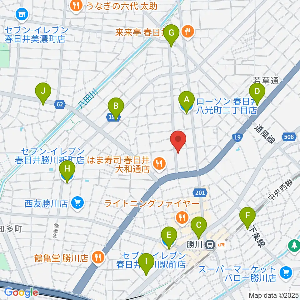 ドゥーミュージック周辺のコンビニエンスストア一覧地図