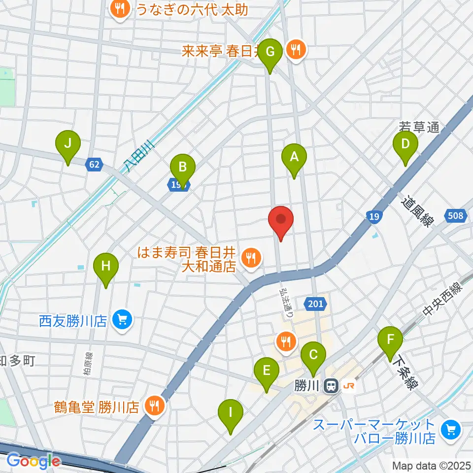 ドゥーミュージック周辺のコンビニエンスストア一覧地図