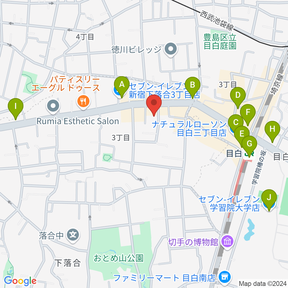 フルート専門店 テオバルト周辺のコンビニエンスストア一覧地図