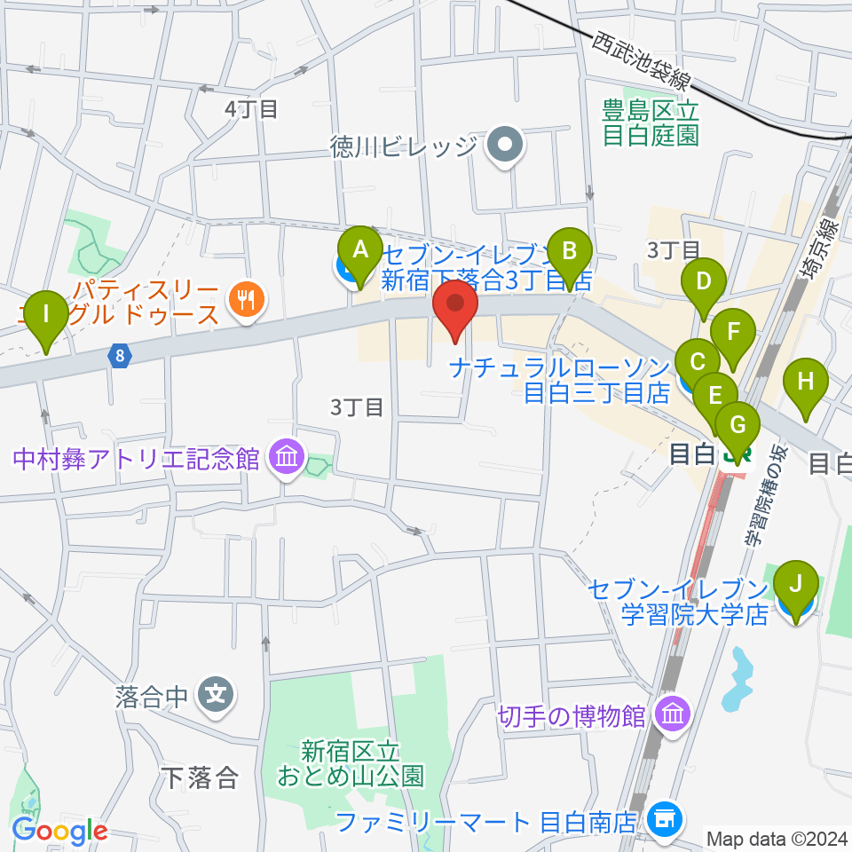 フルート専門店 テオバルト周辺のコンビニエンスストア一覧地図