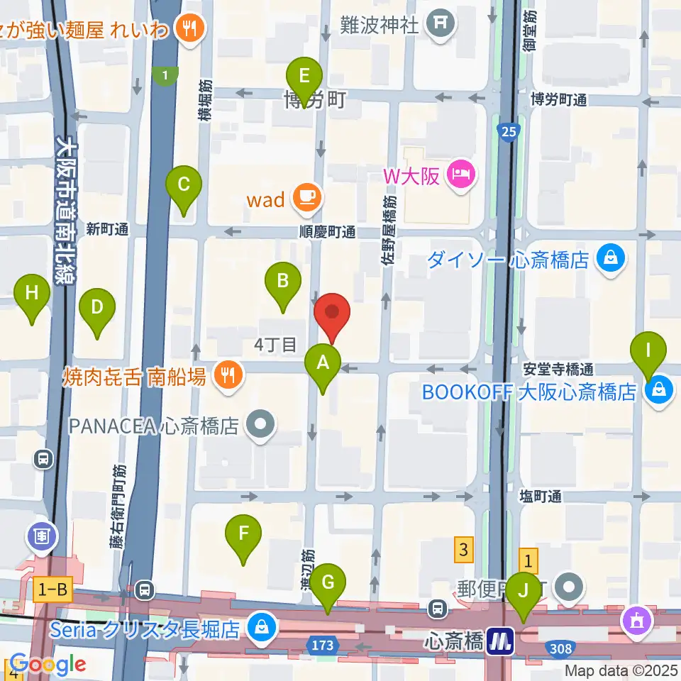 トニック楽器アトリエボア周辺のコンビニエンスストア一覧地図