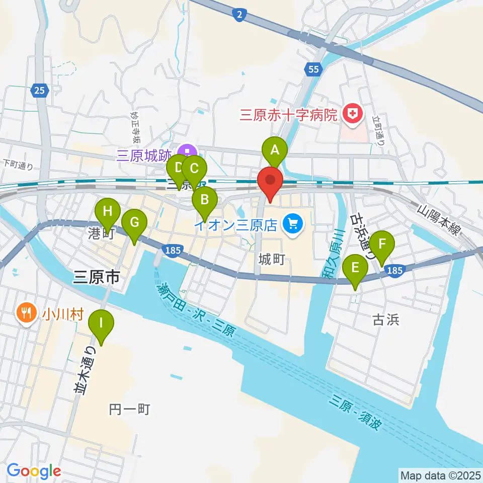 アンリミテッド三原店周辺のコンビニエンスストア一覧地図