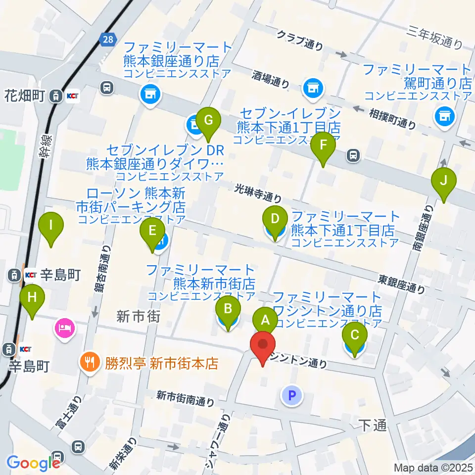 森楽器 和楽器市場周辺のコンビニエンスストア一覧地図