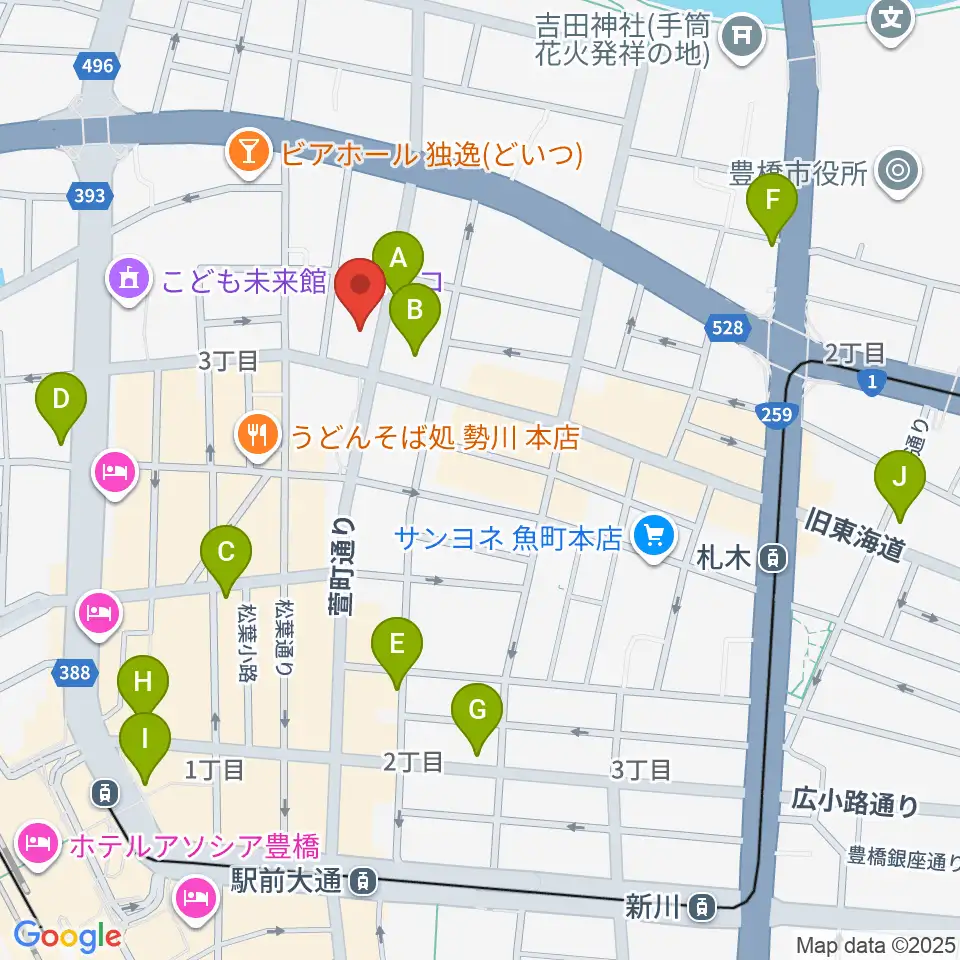 和楽器専門店 山とや周辺のコンビニエンスストア一覧地図
