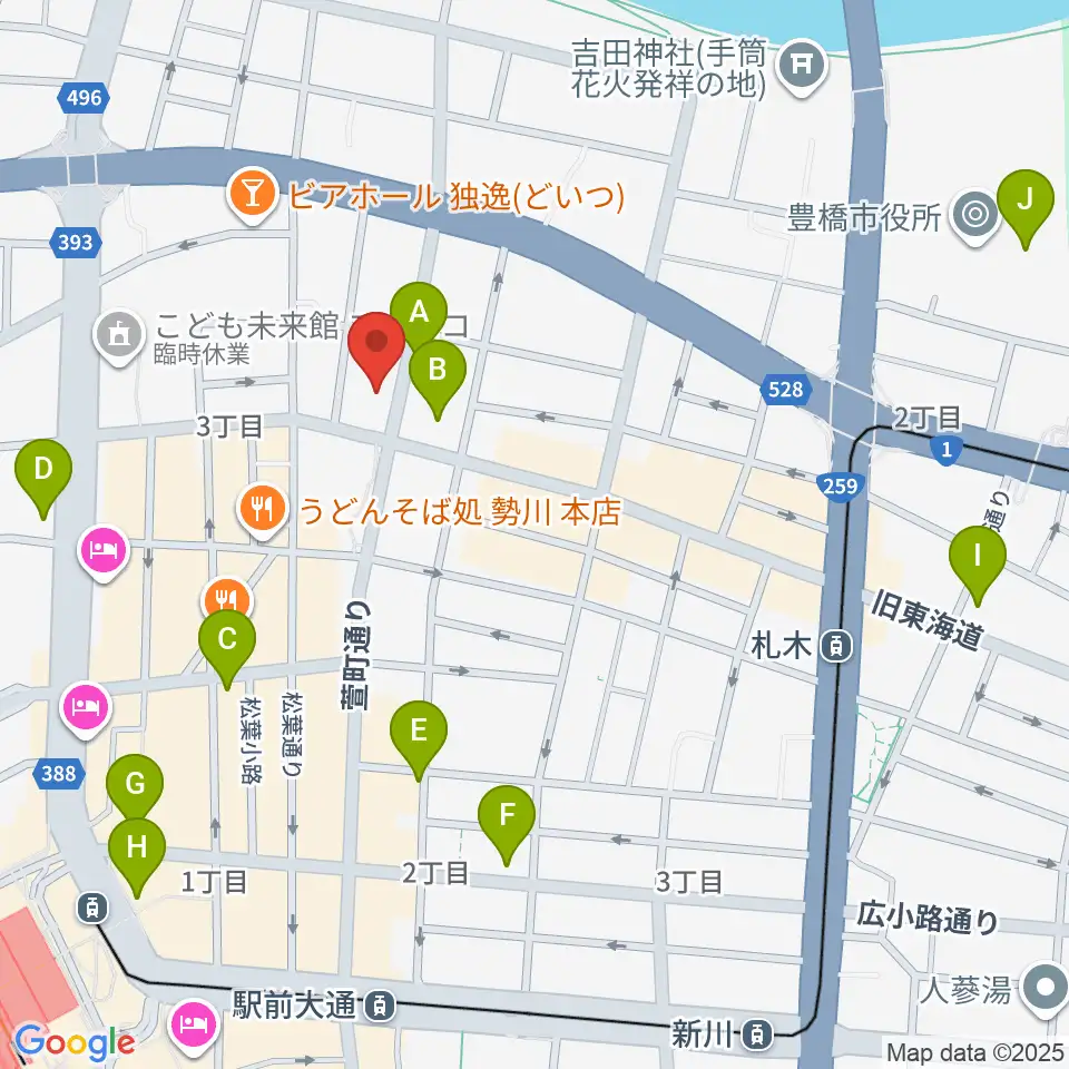 和楽器専門店 山とや周辺のコンビニエンスストア一覧地図