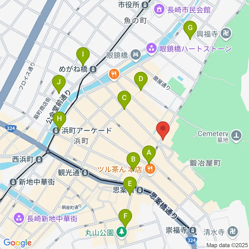初美屋楽器店周辺のコンビニエンスストア一覧地図