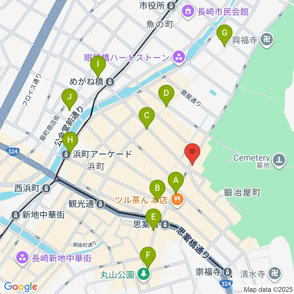 初美屋楽器店周辺のコンビニエンスストア一覧地図
