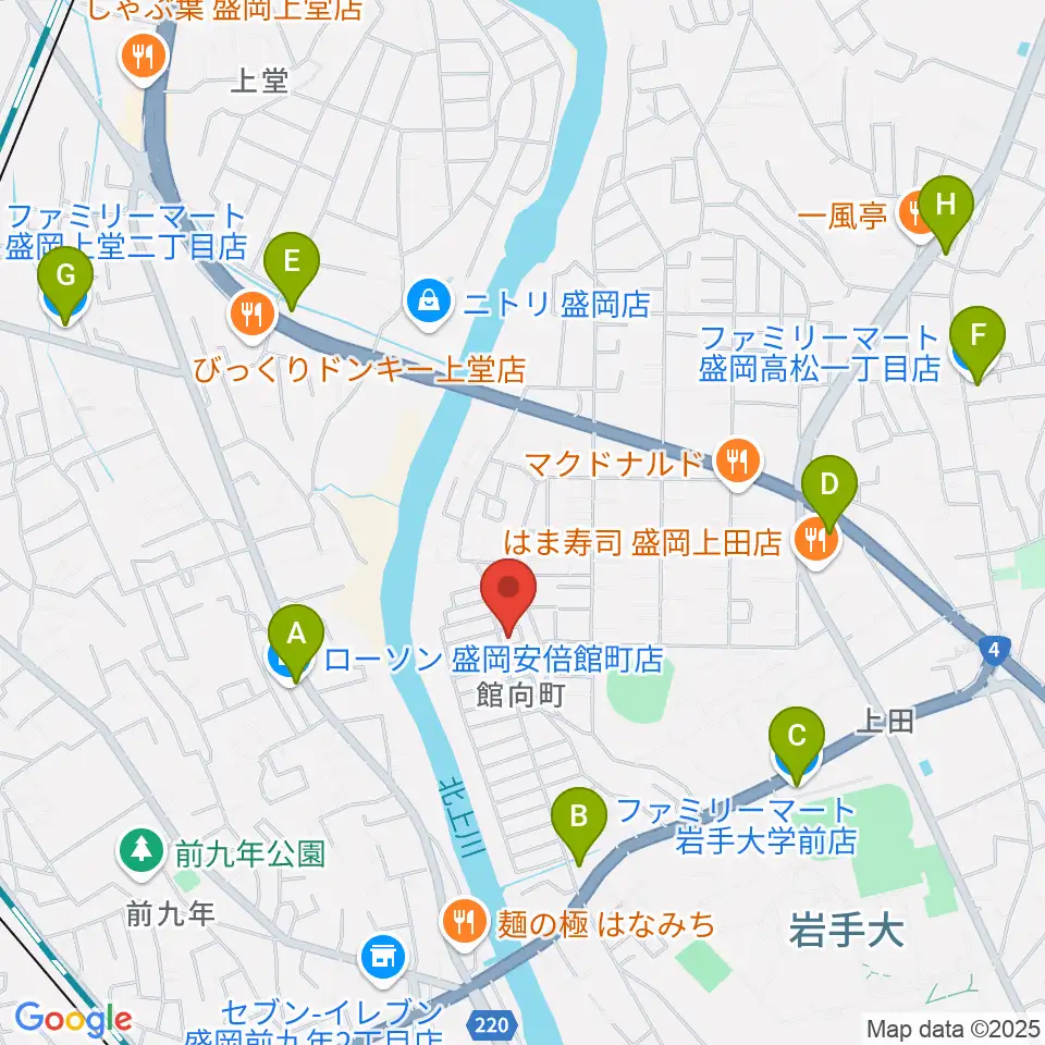 ピアノ工房ハーモニー周辺のコンビニエンスストア一覧地図