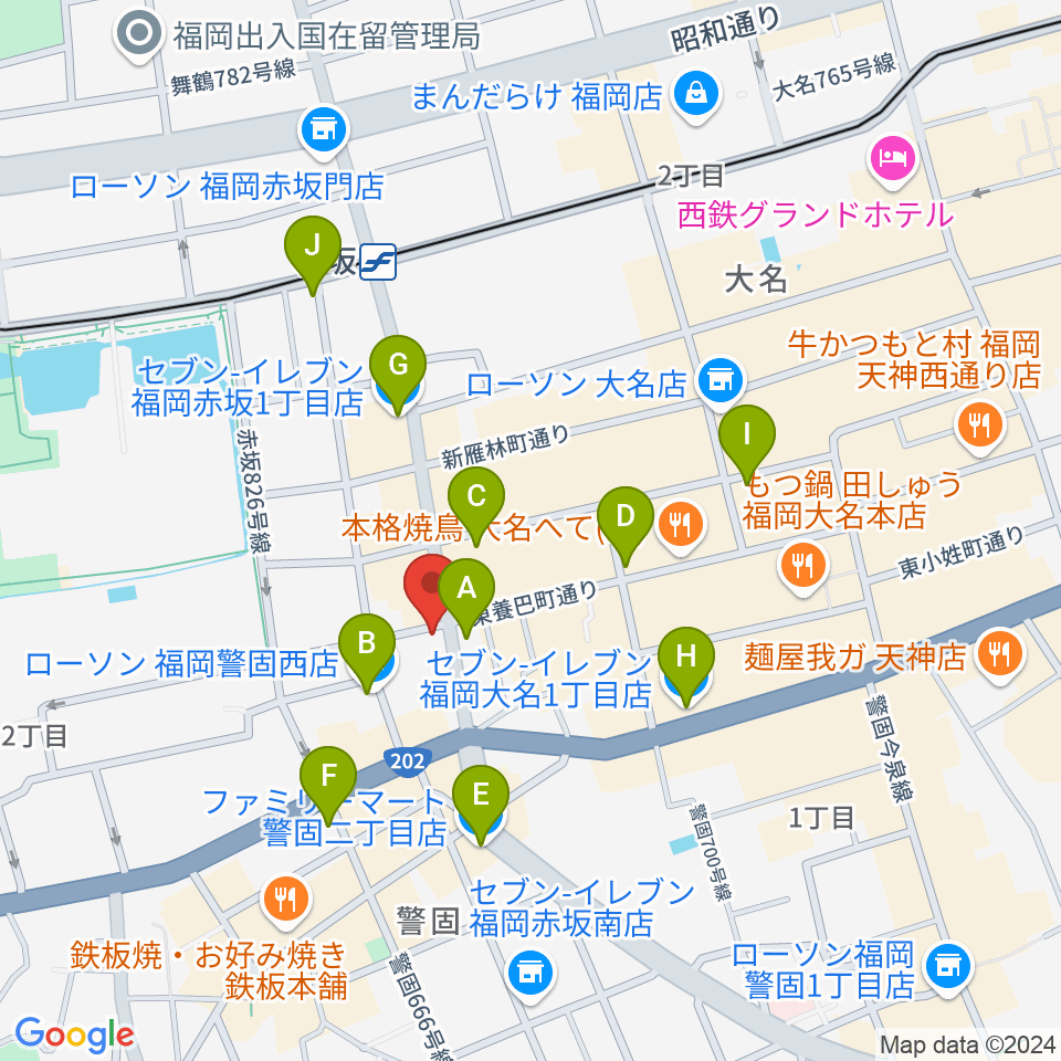 ムジカテラシマ周辺のコンビニエンスストア一覧地図