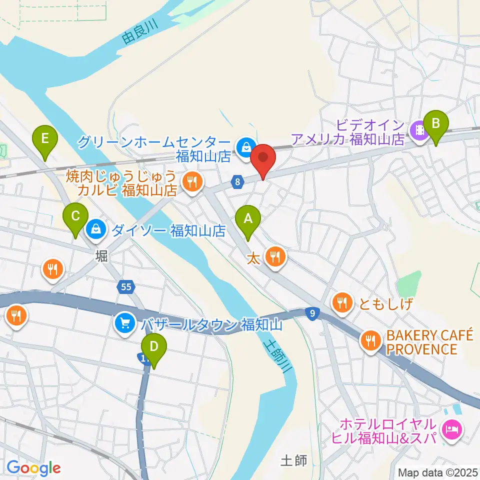 光陽堂 福知山本店周辺のコンビニエンスストア一覧地図