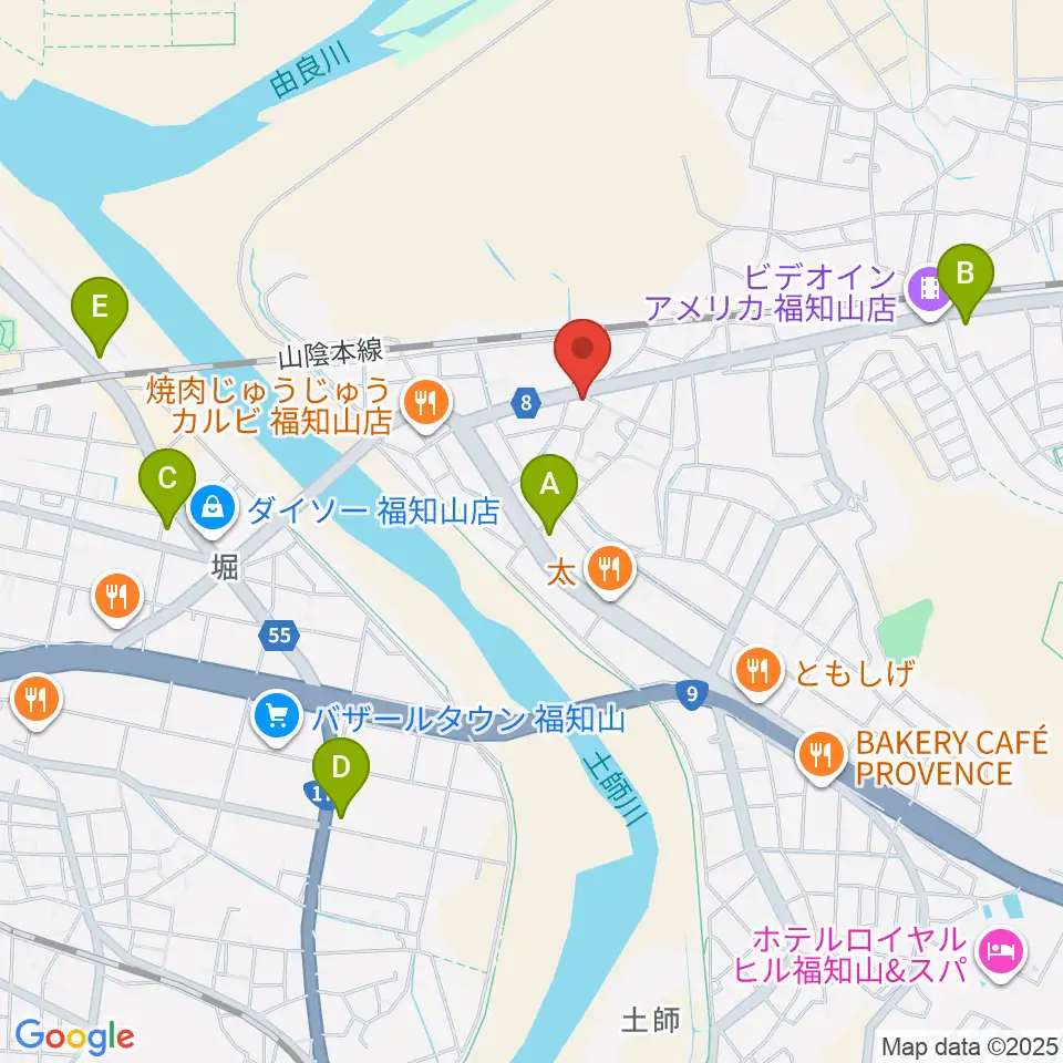光陽堂 福知山本店周辺のコンビニエンスストア一覧地図