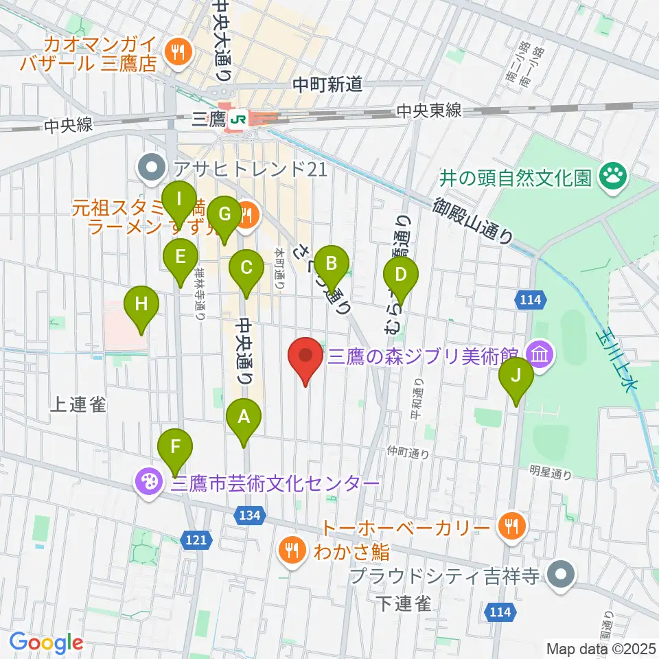 コントラバス専門店アット周辺のコンビニエンスストア一覧地図